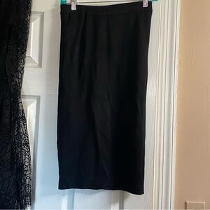 VTG TSE Black Silk Knit Pencil Skirt